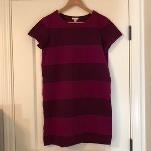 Burgundy Mod Shift Dress